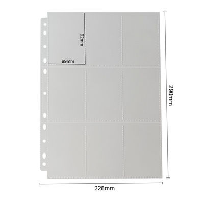 Clear Mtg 9 Pocket Pages / Card Holder Vật liệu Cpp Tải lên hàng đầu ISO