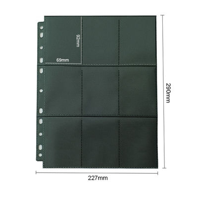 Mtg Tcg 18 Trang thẻ bỏ túi Tải hàng đầu Trang thẻ giao dịch màu đen