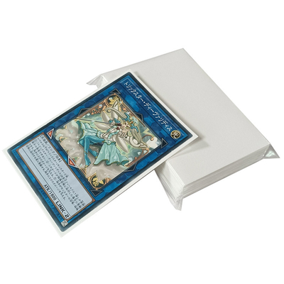 Kích thước tiêu chuẩn tùy chỉnh YGO 62x89mm Board Game Tay áo Thẻ nhựa Tay áo Kết cấu màu trắng