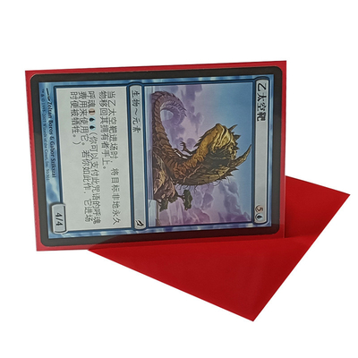 Kết cấu màu cam Đỏ 66x91mm Pro Matte Card Sleeves Playing Cards Sleeves